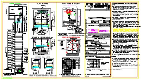 OTIS elevator cad drawings, OTIS elevator detail design drawing - Cadbull