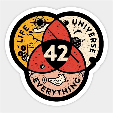 42 The Answer To Life The Universe And Everything Vintage Sticker | 42 ...