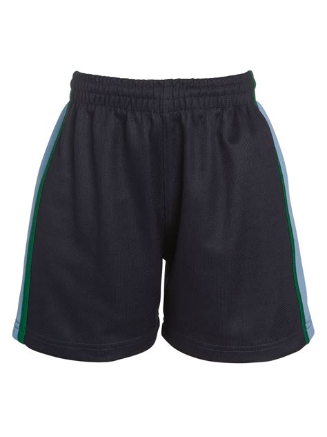 A pair of navy blue school sports shorts for pupils of Belvedere ...