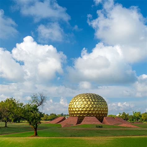 80+ Matrimandir In Auroville India Stock Photos, Pictures & Royalty ...