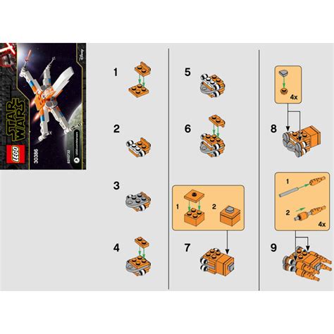 LEGO Poe Dameron's X-wing Fighter Set 30386 Instructions | Brick Owl ...