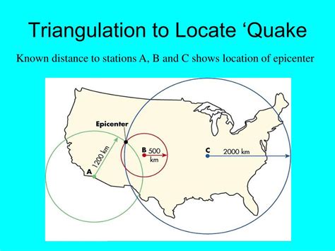 Triangulation Method Earthquake Worksheet