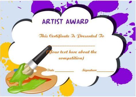 20 Art certificate templates ideas | art certificate, certificate ...