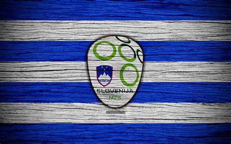 Slovenia national football team, logo, UEFA, Europe, football, wooden ...