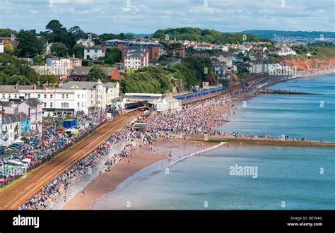 Dawlish,Devon,England. August 24th 2013. Dawlish railway station, town ...