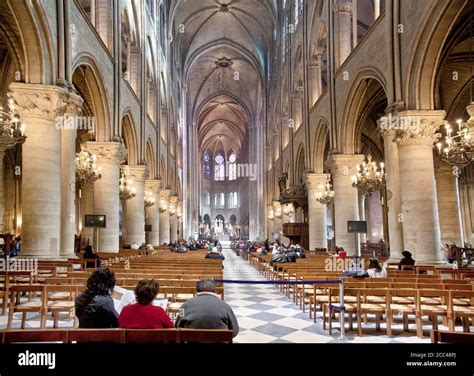 Interior of Notre-Dame de Paris. Notre-Dame de Paris ("Our Lady of ...