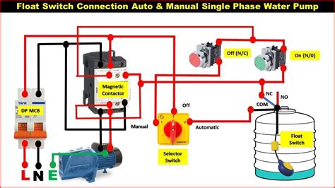 Float Switch Wiring Diagram for Single Phase Water Pump | Float Switch ...