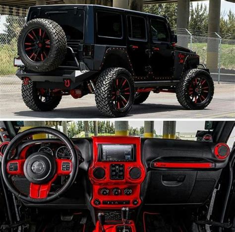 Exploring The Unique Look Of A Black Jeep With Red Interior - Interior ...