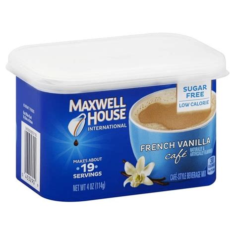 Maxwell House International Cafe Sugar-Free French Vanilla Cafe Instant ...