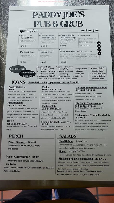 Online Menu of Paddy Joe's Restaurant, Oregon, Ohio, 43616 - Zmenu