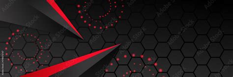 Abstract red and black banner. Background design for brochure, website ...