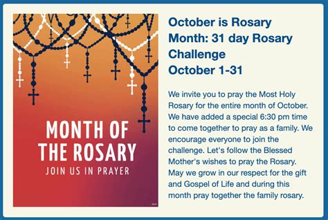 October is Rosary Month | Assumption School