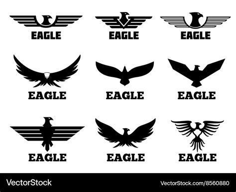 Eagles logo set Royalty Free Vector Image - VectorStock