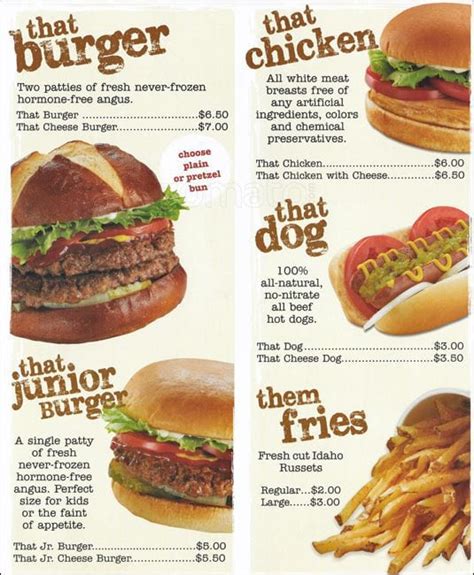 That Burger Joint Menu, Menu for That Burger Joint, Skokie, Chicago ...