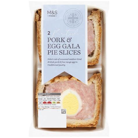 M&S 2 British Pork & Egg Gala Pie Slices | Ocado