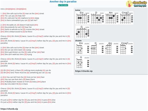 Chord: Another day in paradise - tab, song lyric, sheet, guitar ...