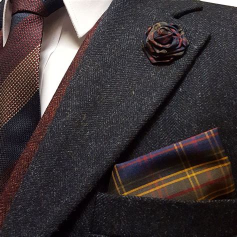 Kinloch Anderson Silk Tartan Pocke... - Kinloch Anderson