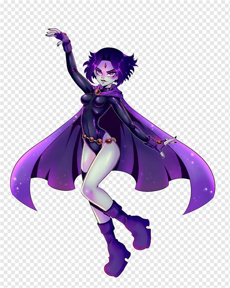 Raven Anime Beast Boy Deathstroke Teen Titans, raven, purple, animals ...