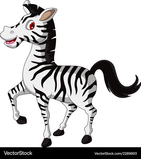 Cute zebra cartoon walking Royalty Free Vector Image