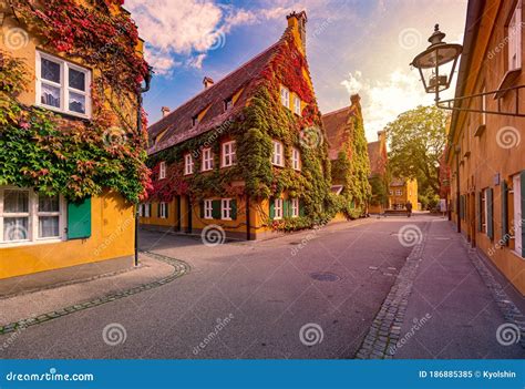 Fuggerei Housing Complex in Augsburg, Germany Stock Image - Image of ...