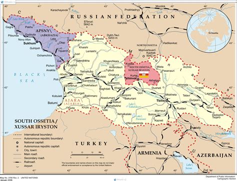 Карта Южной Осетии | Map of South Ossetia