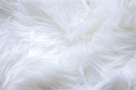 the white fur is very soft and fluffy