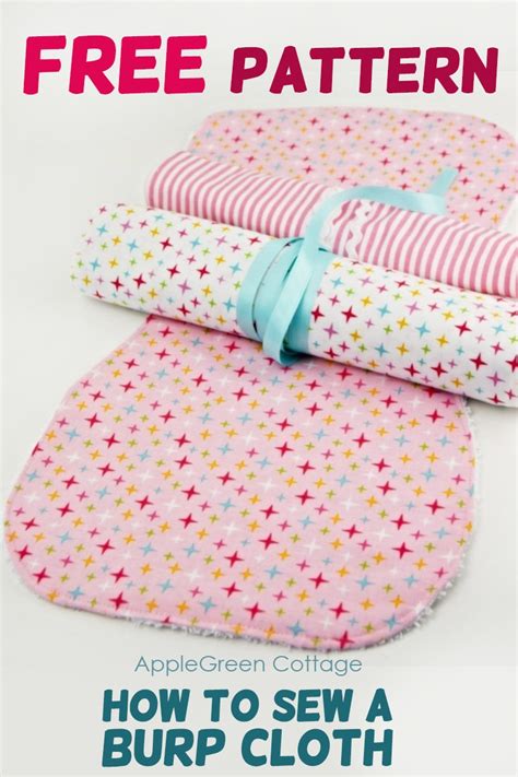 Free Burp Cloth Pattern - So cute! - AppleGreen Cottage