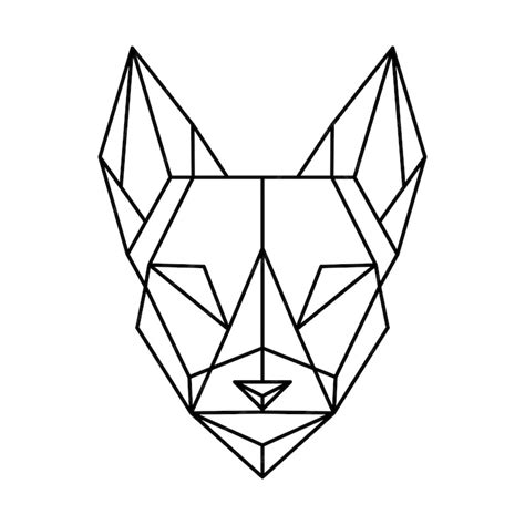 Premium Vector | A line drawing of a dog's face.