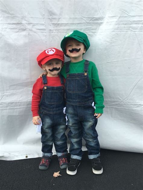 Super Mario Bros Cosplay Costume Set Kids Halloween Party Plumber Fancy ...