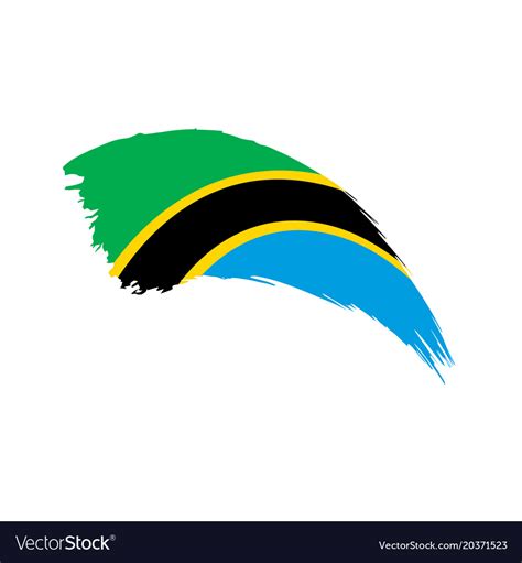 Tanzania flag Royalty Free Vector Image - VectorStock