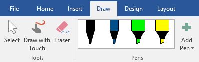 How To Draw With Pen On Word : The problem is that the draw tab shown ...