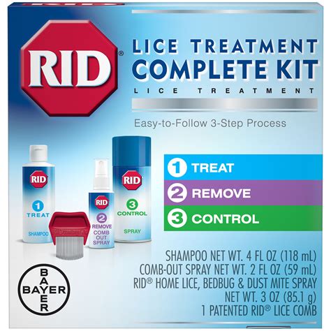 RID Lice Complete Treatment Kit to Kill Lice In Hair and Home - Walmart.com