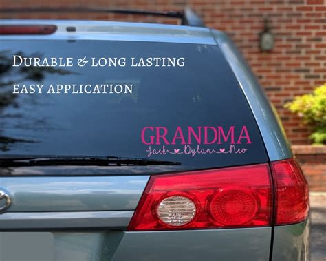 Grandma decal Grandma decal car Grandma gift personalized | Etsy