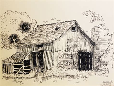 pen drawings old barns acrylic - Yahoo Image Search Results Tree ...