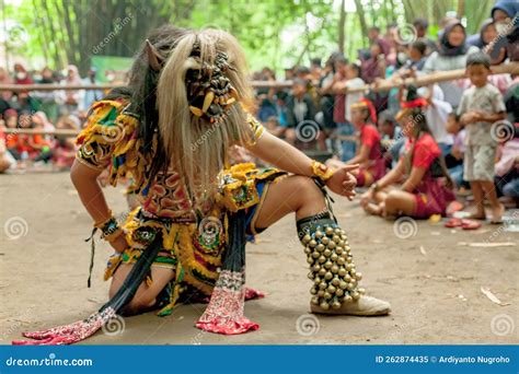 The Performers of Traditional Javanese Folks Dance Rampak Buto Perform ...