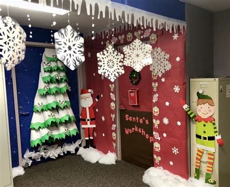 Santa’s Workshop school decoration idea. ️ #Christmas #speechtherapy ...