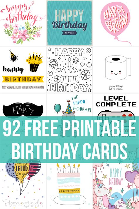 Free Printable Birthday Cards for Everyone | Happy birthday cards ...