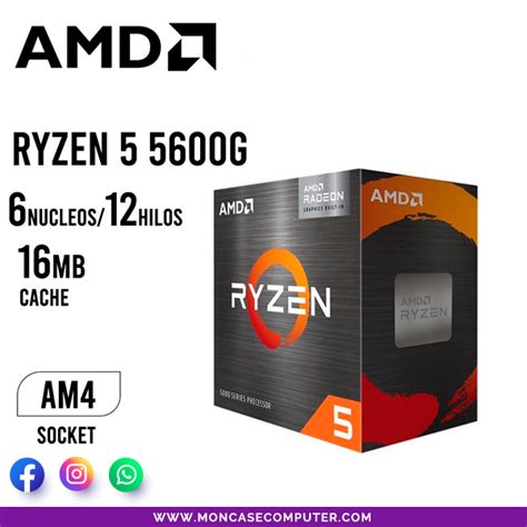 Procesador Ryzen 5-5600g 3.9ghz - Moncase Computer