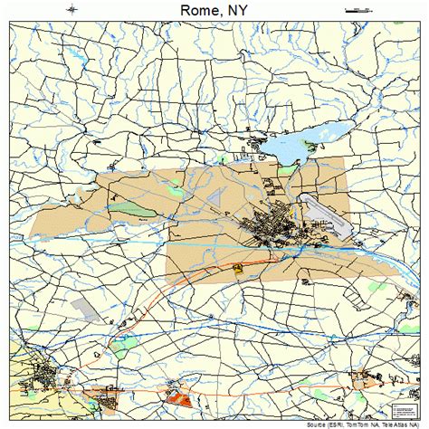 Rome New York Street Map 3663418