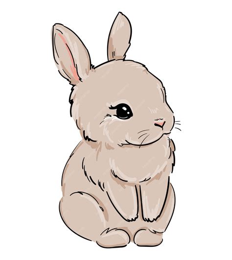 Premium Vector | Rabbit. Hand drawn cute bunny. illustration.