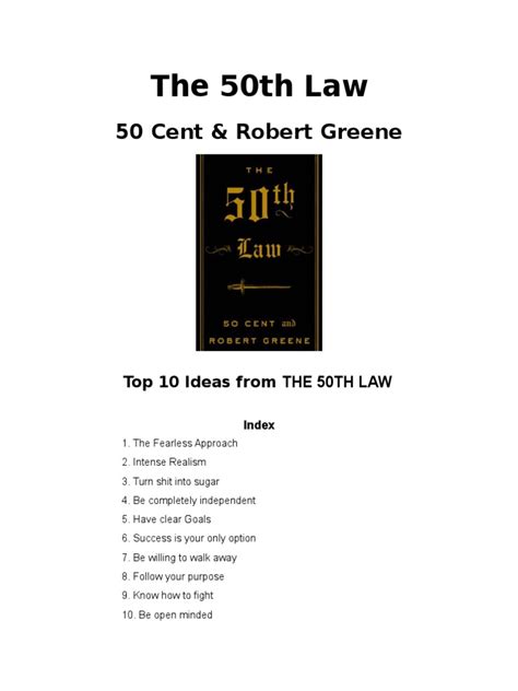 Robert Greene's The 50th Law Summary | PDF | Fear | Mind