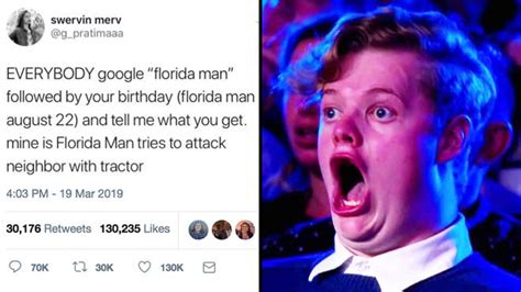 Florida Man challenge: What is the hilarious birthday meme? - PopBuzz