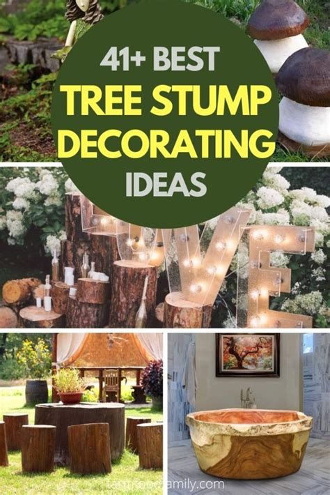 41+ Creative Wood Log and Tree Stump Decorating Ideas