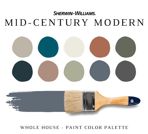 Mid-Century Modern Interior Design Style Pre-Selected Paint Color ...