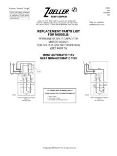 REPLACEMENT PARTS LIST FOR MODELS - Zoeller Pump … / replacement-parts ...