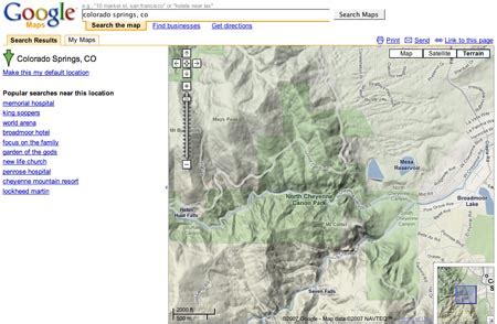 Google Maps adds terrain - Singletracks Mountain Bike News