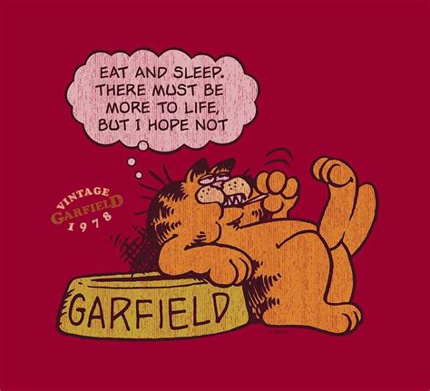 Garfield - Eat And Sleep Digital Art by Brand A - Pixels