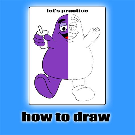 Printable :How To Draw Grimace shake for Fan Teen Men Women - Inspire ...