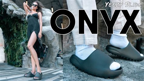 THE COLOR WE'VE BEEN WAITING FOR! Yeezy Slide Onyx Review and How to ...