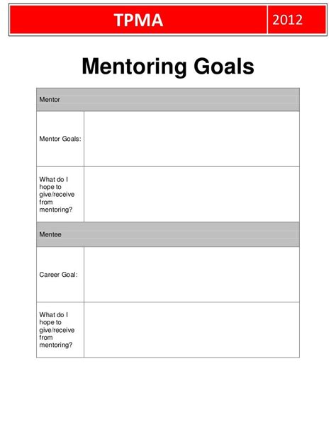 Mentoring goals (dec2012)